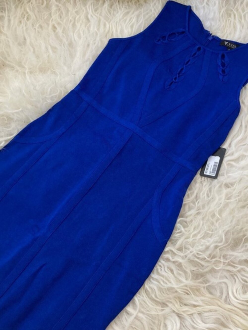 GUESS WOMENS BANDAGE COCKTAIL BODYCON DRESS 1004 - Picture 2 of 9